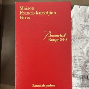 Maison Francis Kurkdjian Baccarat Rouge 540 in Red Packaging